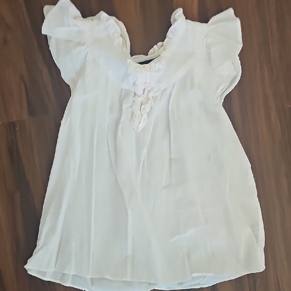 Ralph Lauren Other - White Ruffled Girl's Top